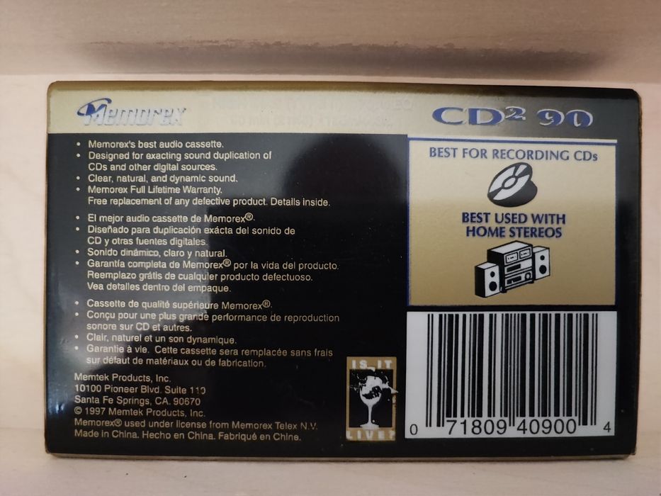Cassette Memorex CD2 C90