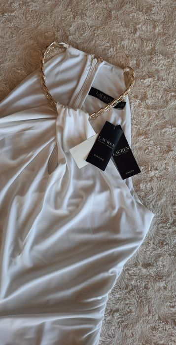 Biała sukienka maxi Ralph Lauren rozmiar 40