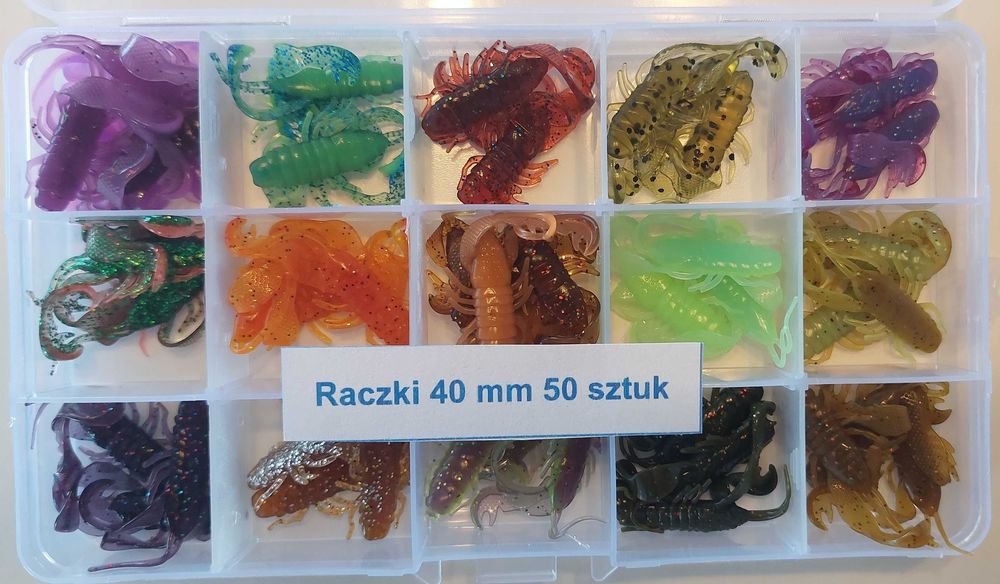 Raczki 40 mm 4 cm 1g - 50 sztuk #przynęta #raczki #spinning #trok