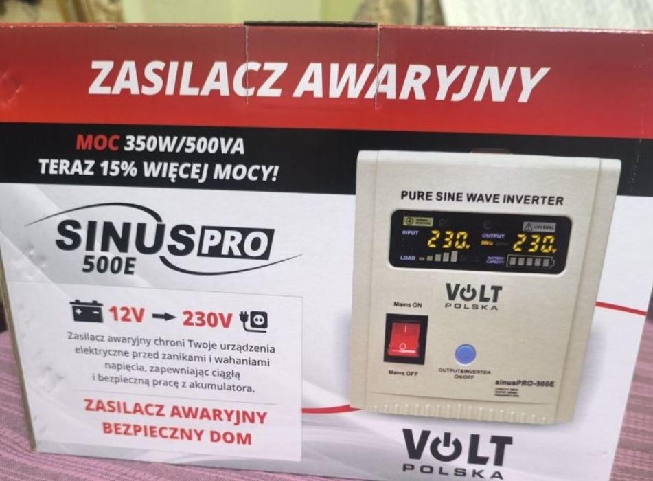 Аварійне джерело живлення 500E ДБЖ Volt Sinus  фіксована фаза 12 220