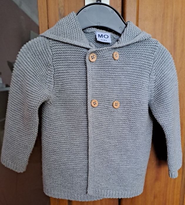 Casaco malha 100% algodão 1-3 meses