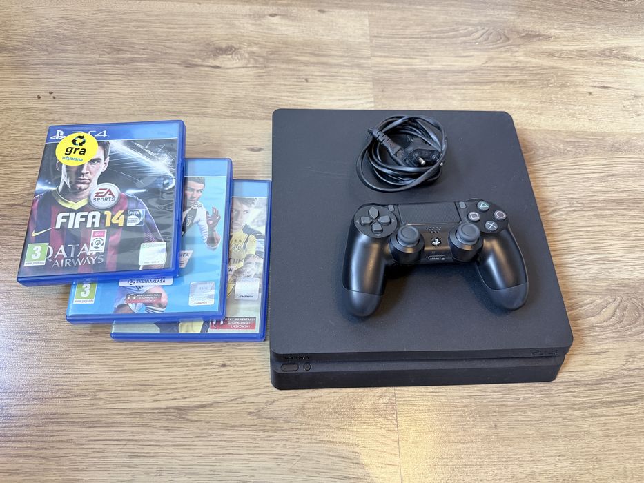 PS4 Slim 1TB 3 gry pad kontroler