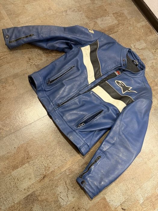 Шкіряна мотокуртка Alpinestars (Розмір 56 / XL) / Мото куртка вінтаж
