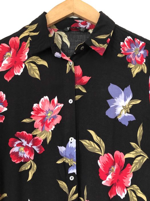 Sukienka Stradivarius kwiaty długi rękaw