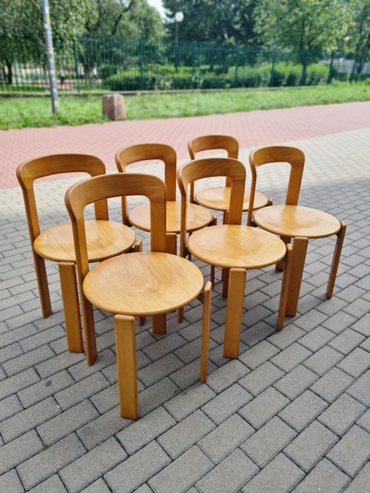 Krzesło drewniane REY 3300 proj.Bruno Rey / Kusch+Co  mid-century