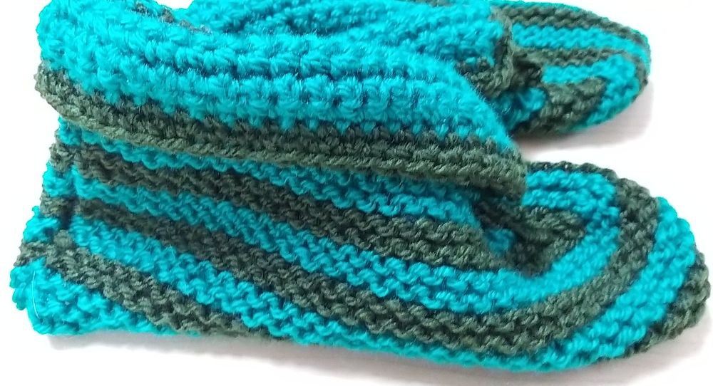 Botas em lã ao estilo da avó.