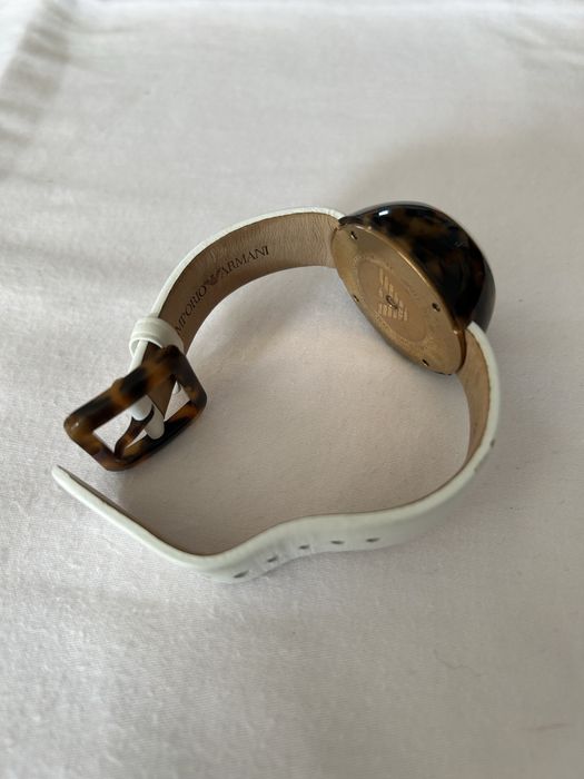 Zagatek Emporio Armani designerski, biało brazowy