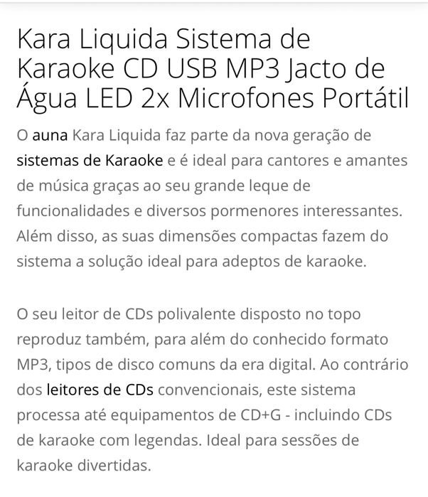 Karaoke Auna com efeito luzes