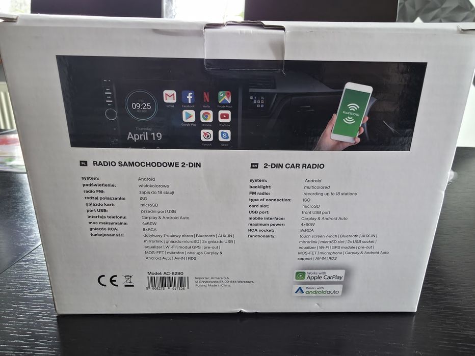Radio samochodowe VORDON  android Bluetooth  GPS  USB SD 2Din