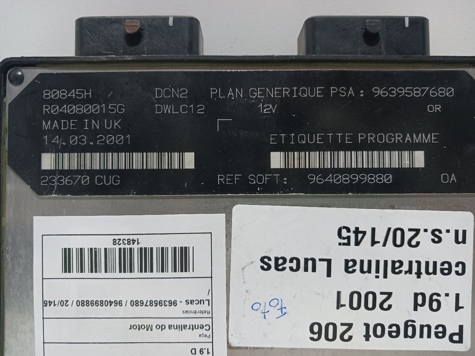 Centralina motor / ECU PEUGEOT 206 (2A/C)