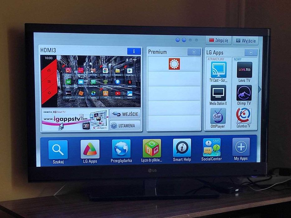 Telewizor LED Cinema 3D Smart TV 42LW570S z pilotem i okularami 3D FHD