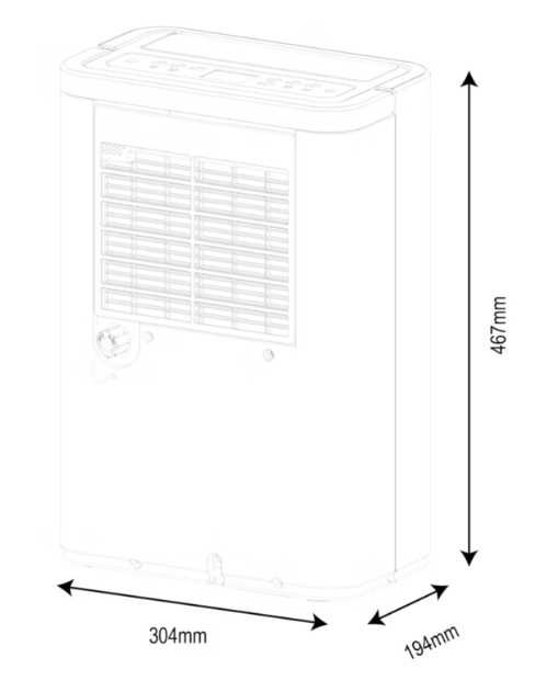 Osuszacz powietrza domowy Blyss 16 l/24 h 300W zasięg 30m2 Polecam