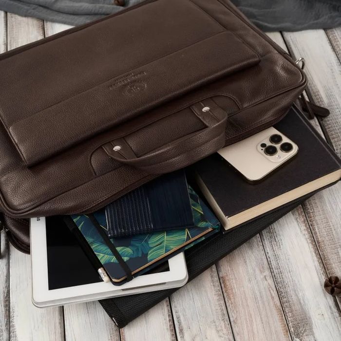 Skórzana torba męska na laptopa Paolo Peruzzi E-25-BR