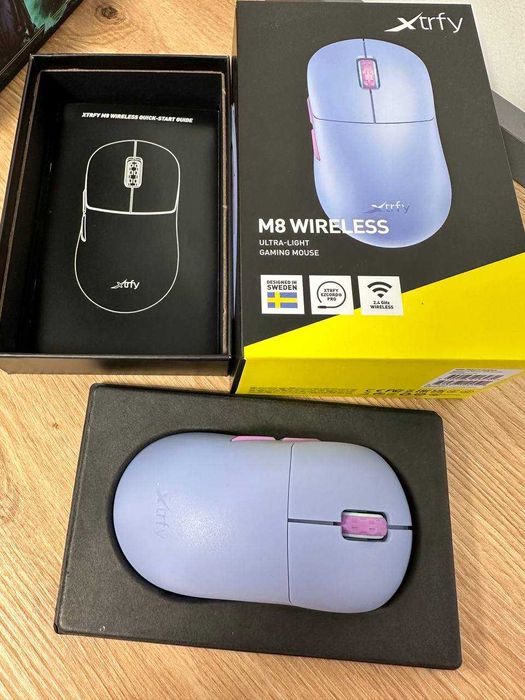 Миша бездротова ігрова Xtrfy M8 WIRELESS Frosty Purple