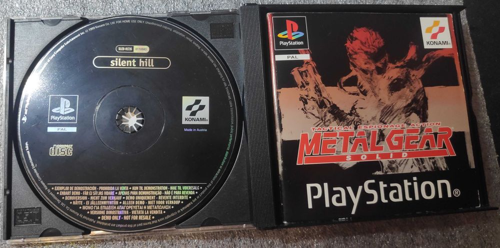 PS1 Metal Gear Solid, Silent Hill wersja angielska, PlayStation