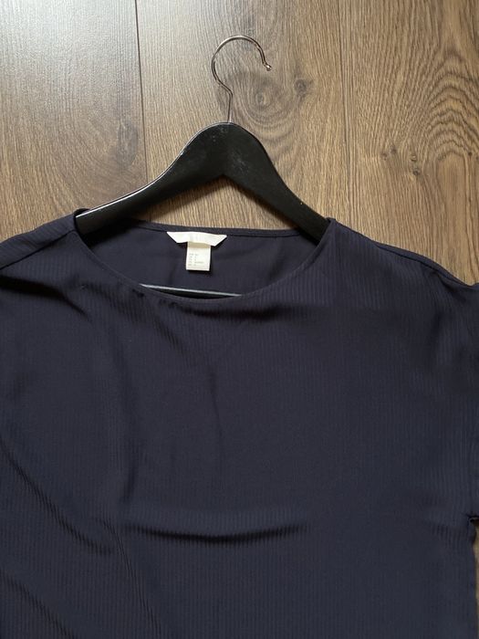 H&M grantowa zwiewna delikatna falbany elegancka biuro 34 S M HIT