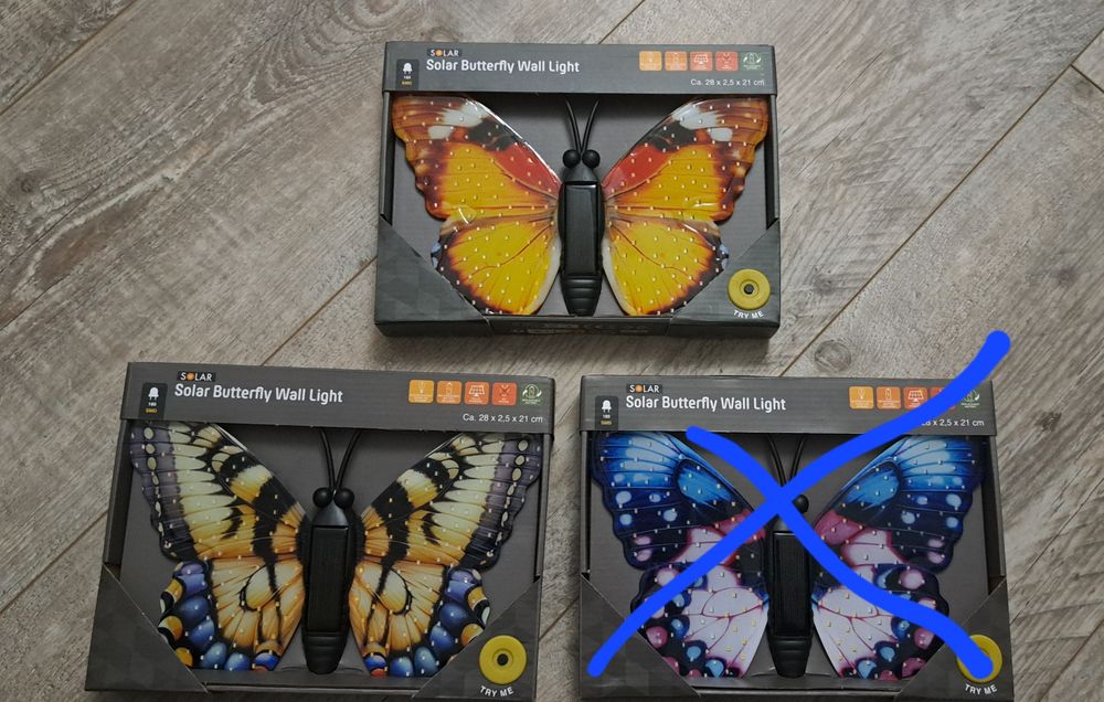 Dwa  motyle solarne