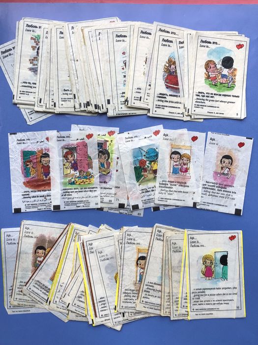 Вкладыши от жвачек, наклейки 70-90гг