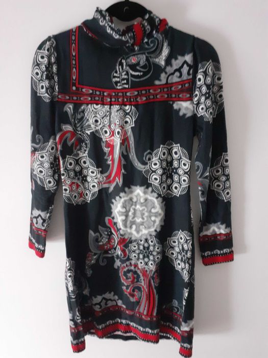 Vestido preto estampado Natura, tamanho S/M, novo com etiqueta