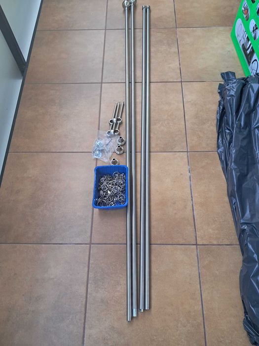 Karnisz podwojny srebrny 320 cm