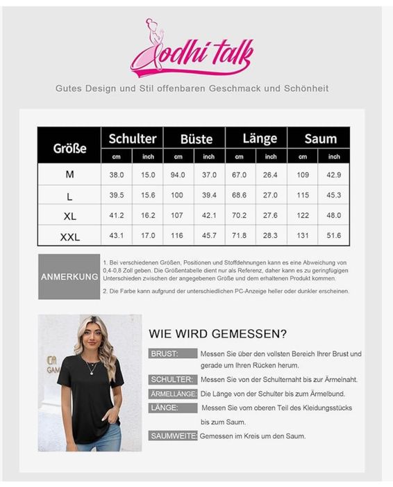 Damska koszulka, krótki rękaw, czarna, rozm. L BODHI TALK
