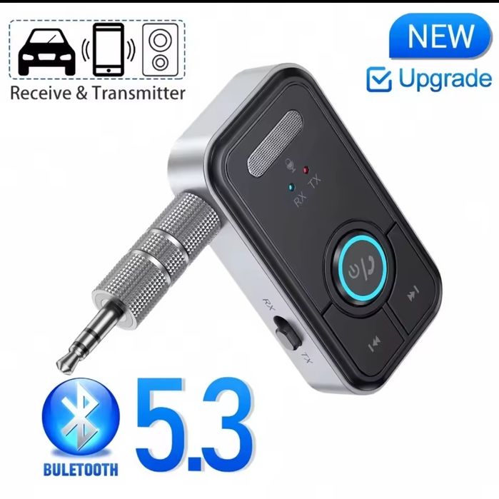 Bluetooth 5.3 приемник, передатчик aux, приймач,передавач,микрофон,акб