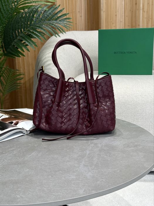 Сумка Bottega Veneta Small Pinacoteca бургунді, чорна