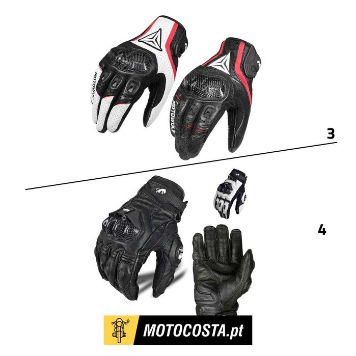 Luvas Moto - Proteções, Tácticas e Anti-Escorregadias - MOTOCOSTA