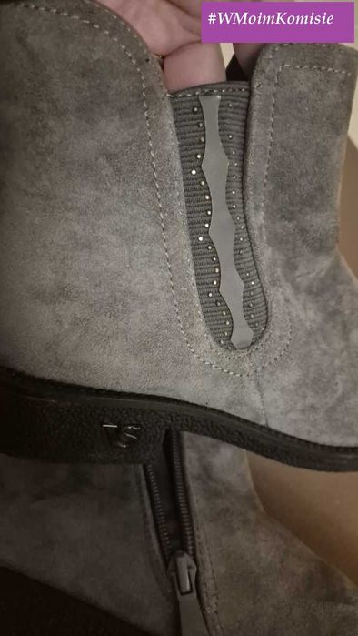 Wiosenno jesienne  eleganckie buty - botki  rozm 36-36.5