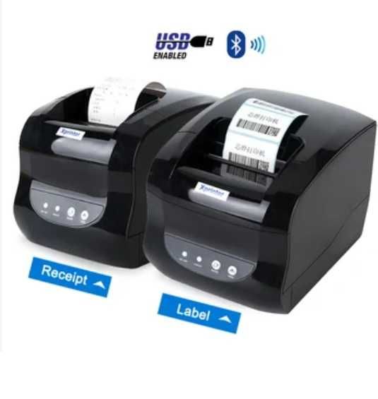 Принтери этикеток та касових чеків (USB) Xprinter XP-365B 2 в 1!