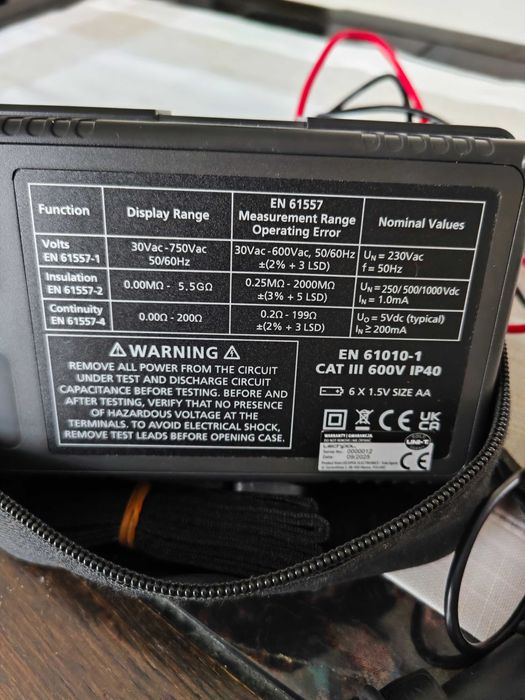 Miernik rezystancji izolacji UT501B - Profesjonalny Tester Izolacji