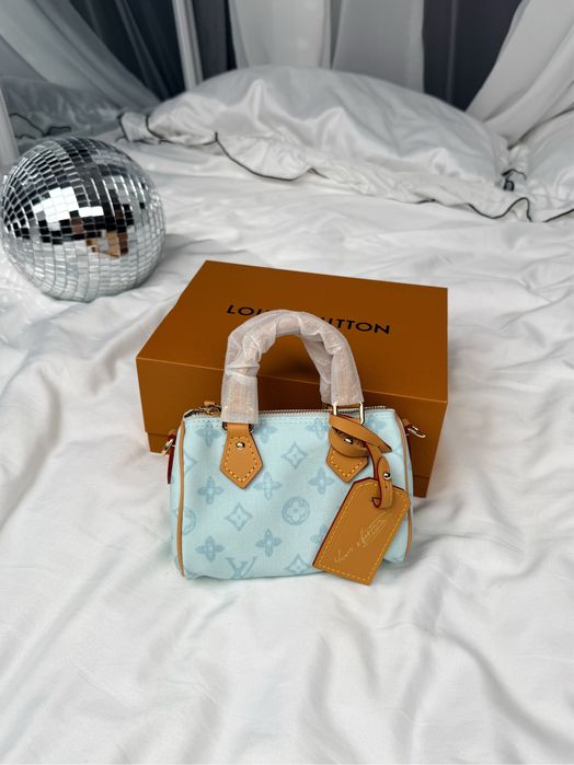 Сумка Louis Vuitton Nano Speedy Denim Mint