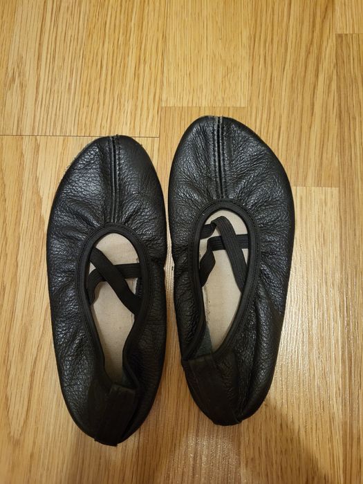 Baletki do tańca skórzane