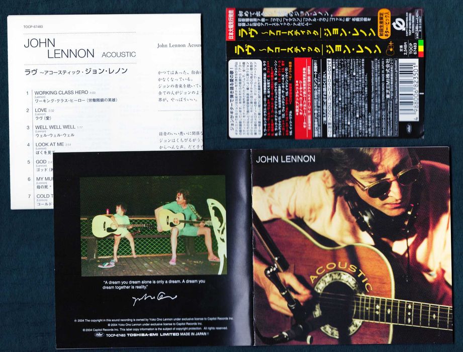 japońskie wydanie CD John Lennon Acoustic
