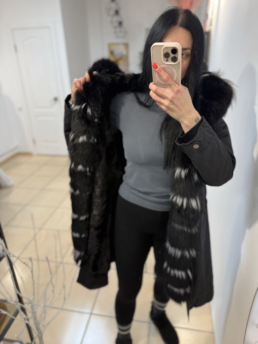 Парка натуральна норка песець