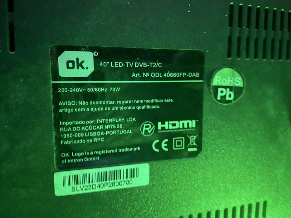 Tv Smart Android 40" Marca OK