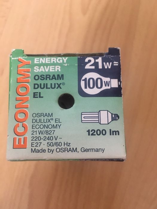 Компактна люмінесцентна лампа німецької фірми Osram Dulux El 21w