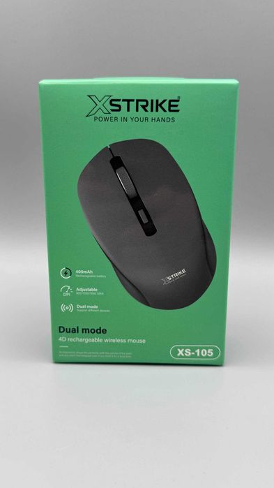 Мышь BT+2,4 Ghz аккумуляторная‼️XSTRIKE XS-105 безпроводная 1600DPI