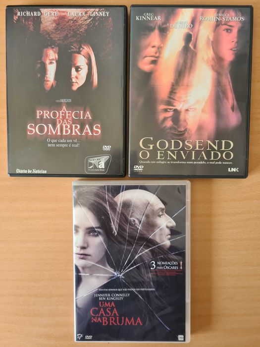 3 filmes em DVD de suspense e mistério