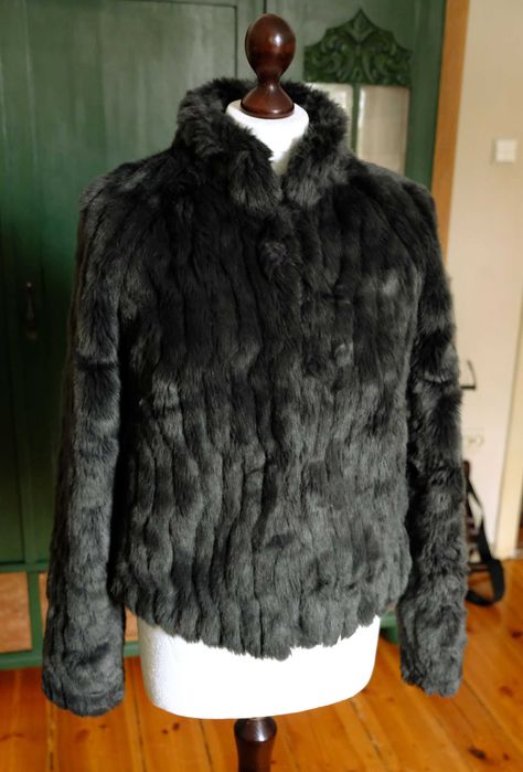 krótkie futerko Only r. S ciemnozielone