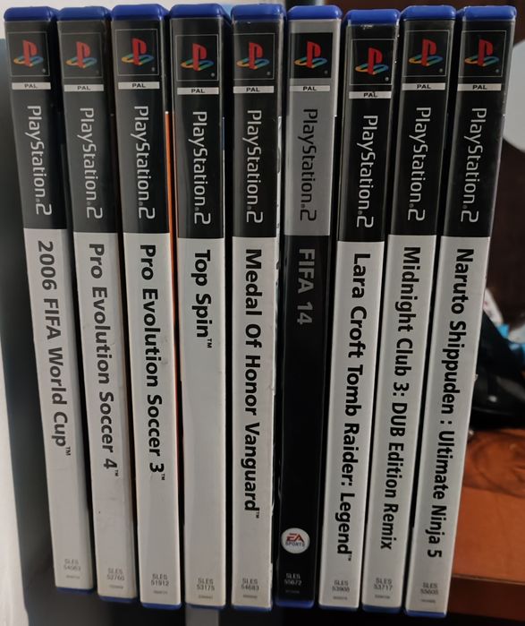 Jogos PS2 Playstation 2 games FIFA PES Tomb Raider Naruto NFS PS2