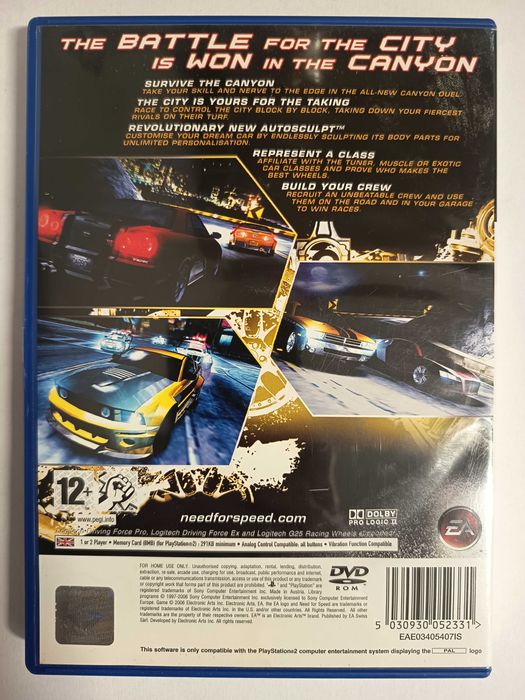 Need For Speed Carbon PS2 PlayStation 2 angielska komplet
