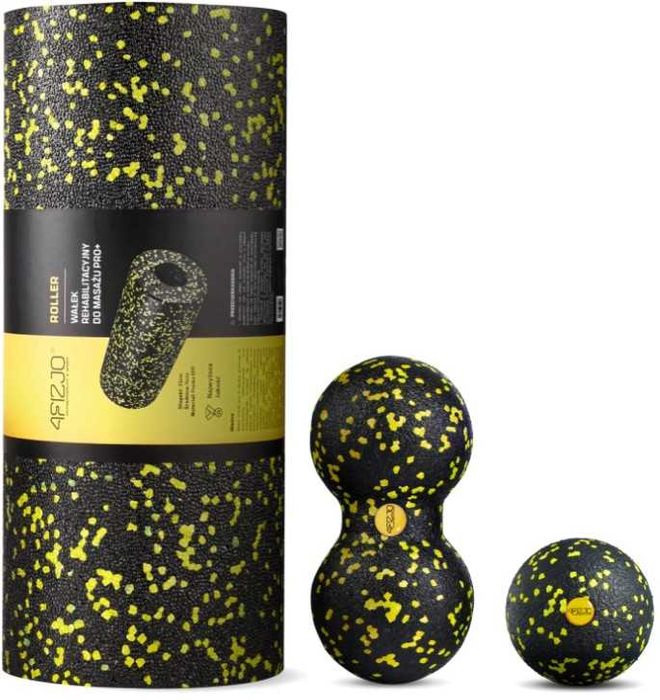 Zestaw do rolowania EPP Wałek Piłka Duoball do masażu lacrosse 4FIZJO