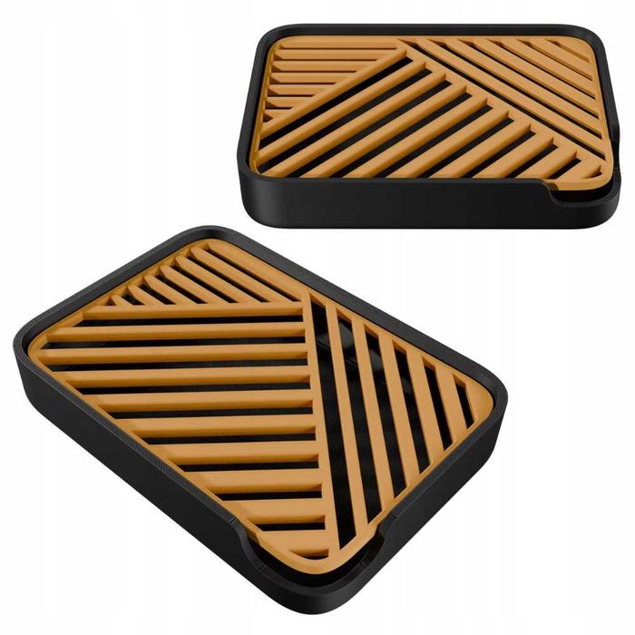 OUTLET Mydelniczka wolnostojąca na blat z ociekaczem  WZÓR LINES