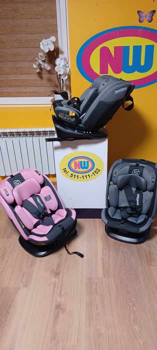 Nowy 360 obrotowy fotelik samochodowy do 150 cm