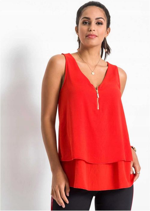 B.P.C top koralowy na zamek 32/34.