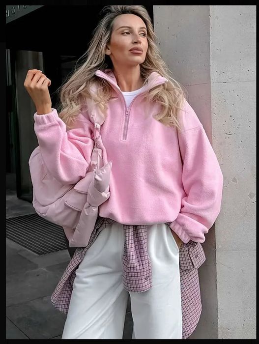 Кофта флісова рожева