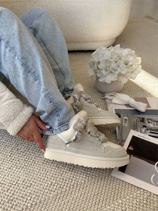 UGG Lowmel Grey | Сірі уггі ловмел на хутрі
