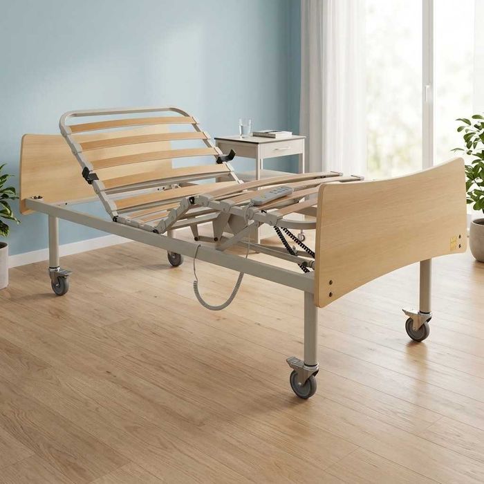 Cama Elétrica Geriátrica com Rodas (NOVA) Articulada