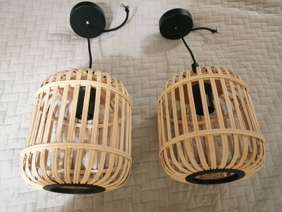 Lampa wisząca bambusowa